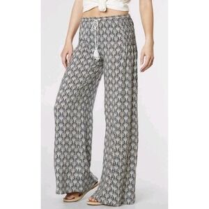 Oneill Madalyn Wide Leg Pant Women S Blue Boho Beach Casual Vacation Lightweight
